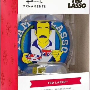 Hallmark Team Lasso Ornament with Blue and Yellow